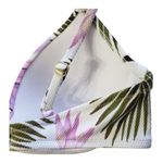 Shade & Shore  32B Bikini Top White Purple Green Floral Tropical Swim Underwire Photo 5