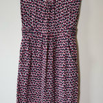 Boden Scoopneck Novelty All Over Print Jersey Dress W/ Pockets‎ Size 8L Blue Photo 0