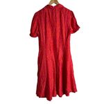 Tara Jarmon Rozenn Pink Heart Collared Shirt Short Sleeve Midi Dress Size 10 Photo 13