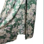 Lush Clothing Lush Satin One Sleeve Maxi Dress - Green Floral Photo 4