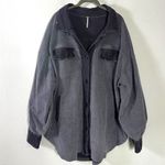 Free People Ruby Jacket in Incense Medium Oversized Shacket Grunge 90s Grey Photo 9