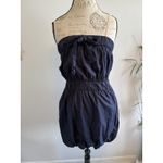J.Crew  Small Navy Blue Jersey Knit Bubble‎ Dress Excellent Casual Sundress Photo 4