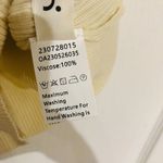 Commense Women's Mermaid Basic Ribbed Top Knit Slim Fit Off White Size Small NWT Photo 4