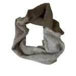 Steve Madden  Infinity Scarf Color Block Fuzzy Warm Brown Beige Neutral Photo 1