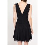 EXPRESS Vintage Y2K 100% Silk Shell Black V-Neck Mini Dress A-Line Sleeveless 12 Photo 1
