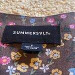 Summersalt  The Countryside Poplin Button Down Midi Dress Small Floral Tiered Photo 1