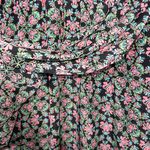 Tulle NWT  Black Long Sleeve Neon Floral Print Mini Dress Size Small Photo 4