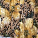 Chico's Chico’s Linen Fall Animal Print Floral Denim Style Jacket Brown Gold 0 (US XS) Photo 6