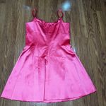 PATOU Pink Cotton Blend Satin Mini Dress FR 44 Cutout Waist Cocktail Party Dress Size undefined Photo 9