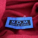 Mondo Di Marco Sweater Womens Large Red Turtleneck MDM Casual Career Versatile Photo 5