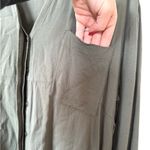 Young Fabulous and Broke Army Olive Green Button Down Blouse Long Sleeve Large L Photo 5