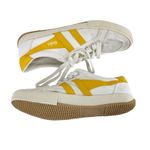 Gola Stratus Sneaker Vegan Leather Off White & Sun Yellow Size 8 Photo 3