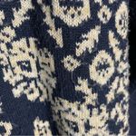 Vintage Cardigan Sweater Navy Blue Women Size Large Floral Eclectic Retro 90s Photo 9