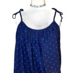 Hollister Blue Polka Dot Flowy Bow Tie Straps Tank Top Size Medium Photo 0
