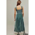 Free People  NWT Camille Velvet Midi Dress size Medium Smocked Sapphire Photo 1