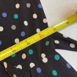 London Times  Dress Black Polka Dot Wrap Long Sleeve V Neck Tie Waist Midi Sz 12 Photo 13