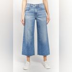 OAT New York Wide Leg Cropped Leg Denim Blue Size 28 Photo 4