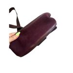 GERARD DAREL Purple Leather Suede Large Crossbody Saddle Handbag Photo 5