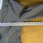 EUC LL Bean Signature‎ Striped Blazer Cotton Career Jacket Black White Womens 4 Photo 8