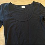 Wilfred Aritzia  Free Black Scoop Neck Long Sleeve Bodycon Mini Dress Size XS Photo 2