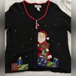 Tiara International Vintage 90s Christmas Holiday Knit Zip Cardigan Sweater XL Photo 8