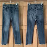 Good American  Good Legs Exposed Button Frayed Ankle Cigarette Jeans‎ size 6/28​ Photo 2