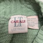 Vintage Liz Thomas Knit Sweater – Light Green Floral – Size L Size L Photo 5