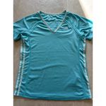 Adidas Top Womens Size Medium Blue Tennis Preppy Active Gym Workout Sporty Y2K Photo 2