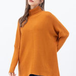 Melrose and Market  Vibrant Orange Turtleneck Sweater Photo 0