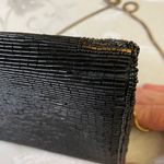 VINTAGE 1960’s Walborg Clutch Purse with Brass Crossbody Strap Black Photo 1
