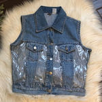 Zana Di Zana•di denim/vinyl denim vest size medium Photo 0