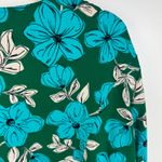 Susan Graver  Floral V-Neck Blouse Sz Large Stretch Tropical Resort Vacation Boho Photo 2
