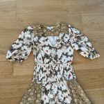 Current Air  Multi Floral Tiered Midi Dress in Yellow Green & Cream Photo 1