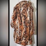 Parker 100% Silk Leopard Print Peplum Blouse Size XS Fun Festive Holiday Dressy Photo 2