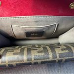 Fendi Chain Bug Crossbody Bag in Red Pebbled Calfskin Leather - Preowned Photo 4