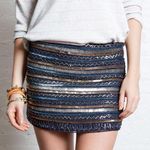 Parker Embellished Sequin Mini Skirt Photo 8