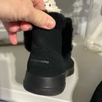 Skechers Sketchers Air Cooled Goga Mat Black Booties Slip On Ankle Boot Photo 2