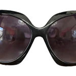 Carolina Lemke Sunglasses Oversized Black Frame Pink Arm Fashion Eyewear Photo 0