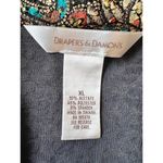 Draper’s & Damon’s Woman’s Cardigan Duster Gorgeous Paisley Print Size: XL Black Photo 6