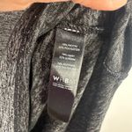 White House | Black Market WHBM Top M Gray Metallic Shimmer Long Sleeve Y2K Glam Minimalist Party Basic Photo 2