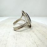 E YAZZIE Navajo sterling silver, onyx cuff bracelet, 47.2g Silver Photo 10