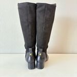 Cole Haan  Black Leather Riding Knee High Boots Elastic Back Women’s Size 10 B Photo 2