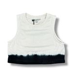 ALLSAINTS  Lila Ombre‎ Cropped Sleeveless Sweatshirt Top Cream Black Small Photo 11