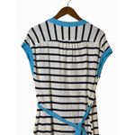 Nautica Dress Striped Cotton/Spandex Dress With Tie Waist Size Large Photo 3