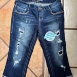 Ariya Jeans Distressed Blue Ankle Cropped Jeans Photo 0