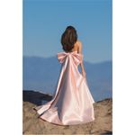 Mac Duggal  37011 Pink Strapless Embellished Gown With Back Bow Detail sz 6 Photo 3