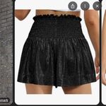 Queen of Sparkles Women's High Waist Pleated Shorts black iridescent summer boho Photo 1