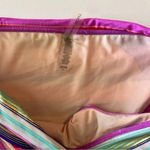 Victoria's Secret  Striped Bikini Bottom Fold Over Size Small Multi Color Y2K Photo 2