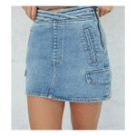 PacSun Light Blue Cargo Skate Mini Skirt Denim Womens Size 27 Photo 7