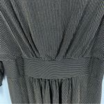 Ashley Stewart Size 26/28 Stretch Textured Metallic Gold Lurex Striped Dress Photo 3